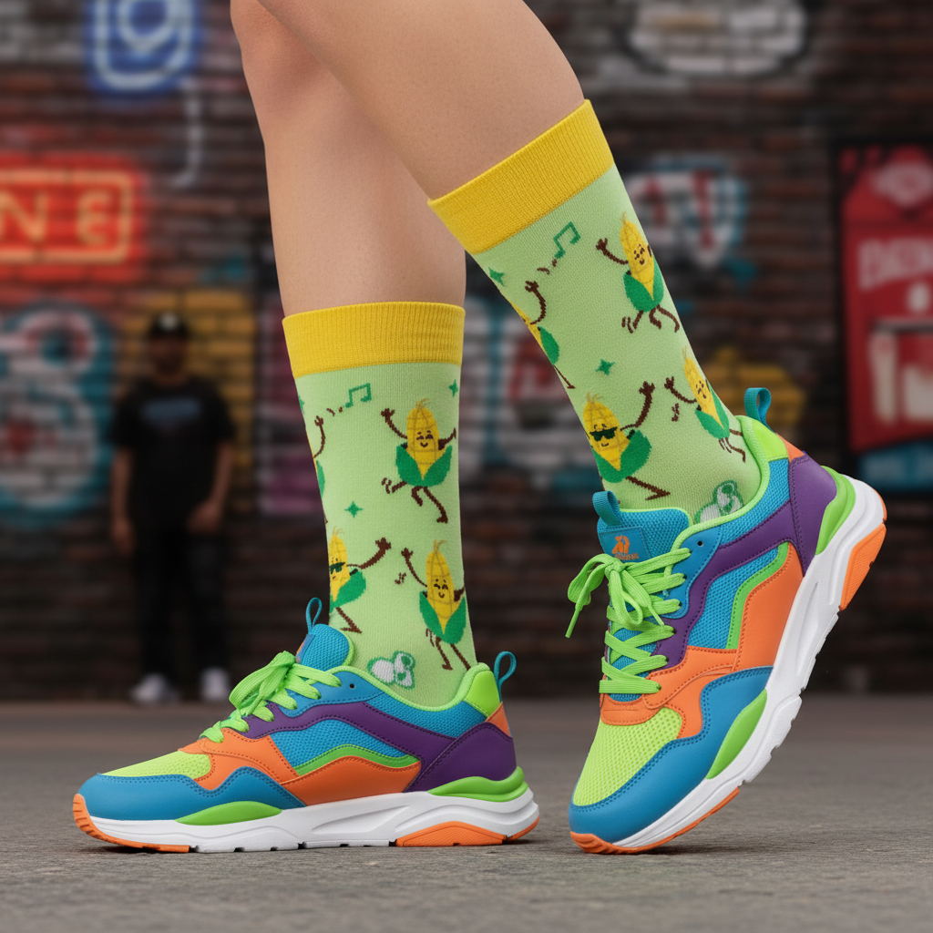 Κάλτσες Καλαμπόκι – Cartoon Style με Χιούμορ