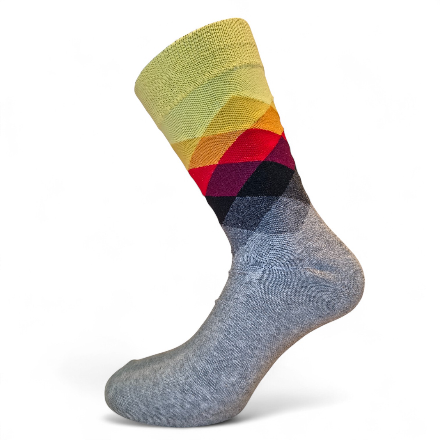 Golden Ember – Κάλτσες με Ζεστές Ρίγες σε Γκρι Βάση